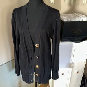 Tory Burch long black cardigan